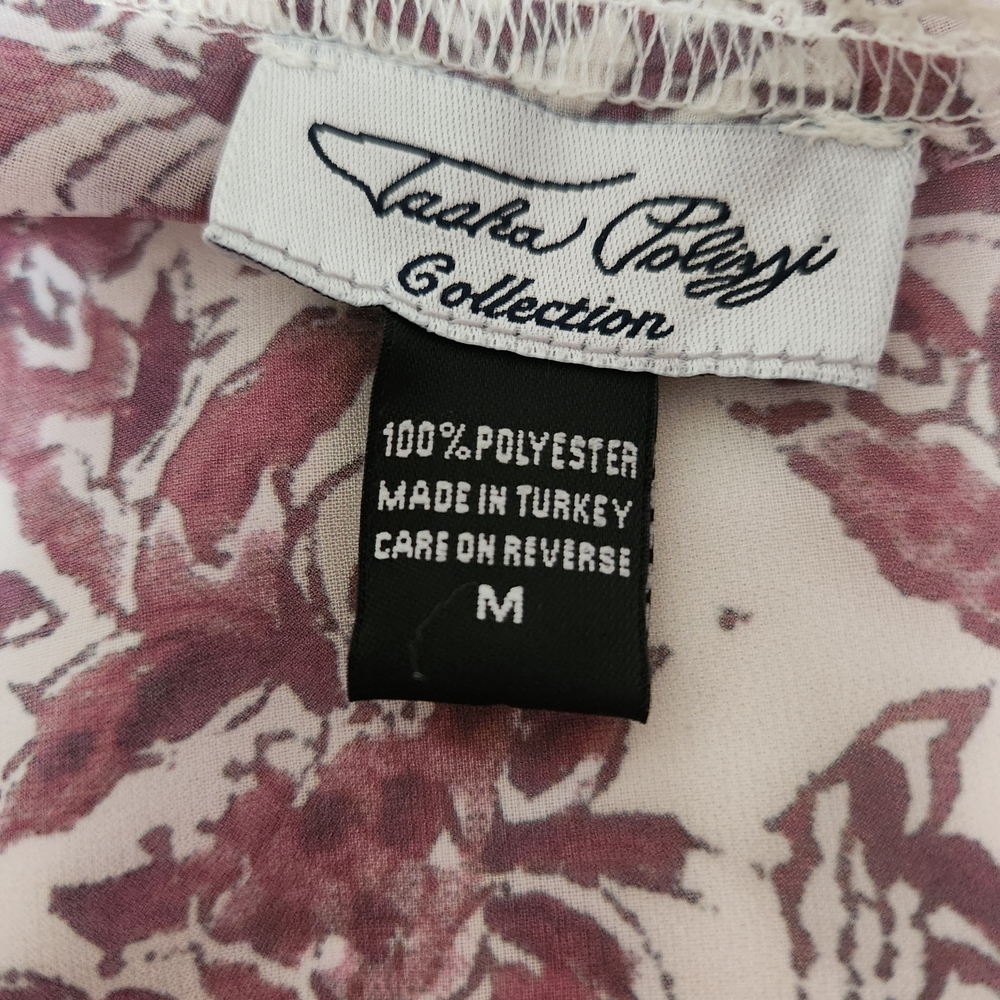 Tasha Polizzi Free Spirit Duster Size Medium Rose Paisley Open Lace Sheer Boho - Picture 15 of 16